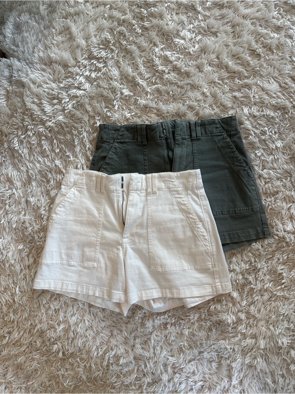 Pistola Sage Green Utility High-Rise Shorts - Picture 4 of 5